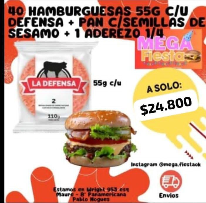 promocion 40 hamburguesas marca la defensa
